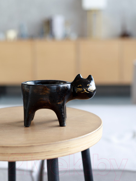 Изображение товара Кашпо Нашы майстры Кот 1159 (темно-коричневый)