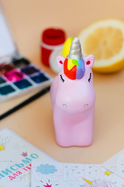 Изображение товара Кашпо Нашы майстры Единорожек 1129 (розовый)