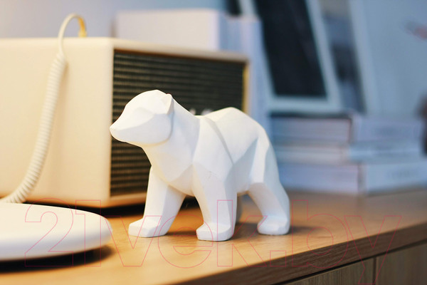 Изображение товара Статуэтка Нашы майстры Медведь геометрический / 9008 (белый)