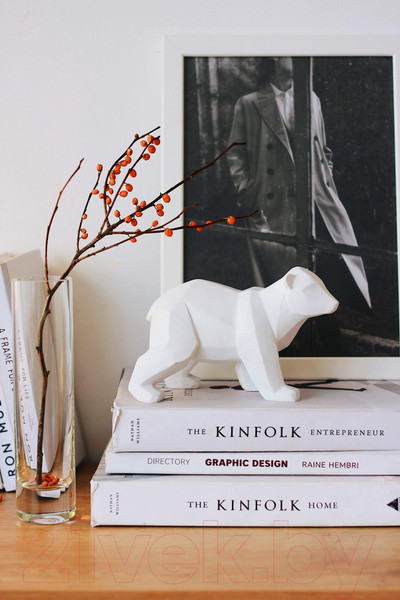 Изображение товара Статуэтка Нашы майстры Медведь геометрический / 9008 (белый)