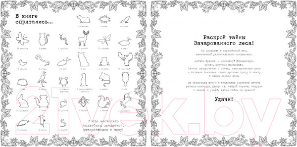 Изображение товара Книга КоЛибри Книга для творчества и вдохновения. Зачарованный лес (Бэсфорд Дж.)