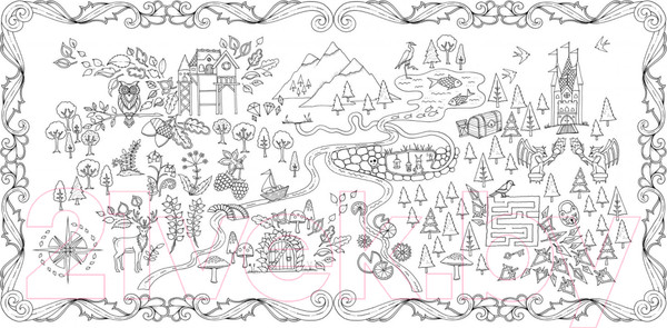 Изображение товара Книга КоЛибри Книга для творчества и вдохновения. Зачарованный лес (Бэсфорд Дж.)