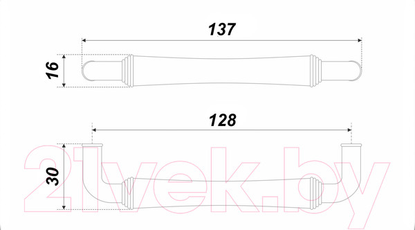 Изображение товара Ручка для мебели Boyard Master RS446BAZ.4/128