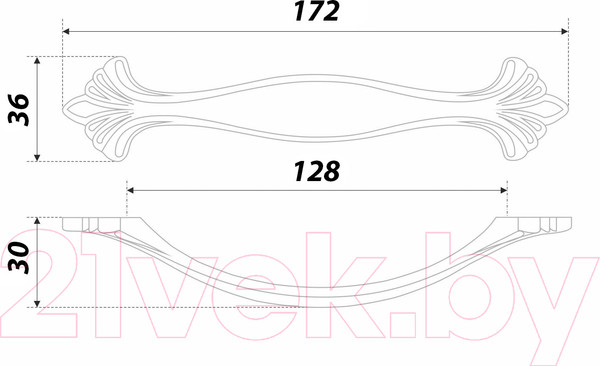Изображение товара Ручка для мебели Boyard Coda RS453MBSN.3/128