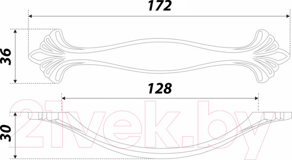 Изображение товара Ручка для мебели Boyard Coda RS453MBSN.3/128