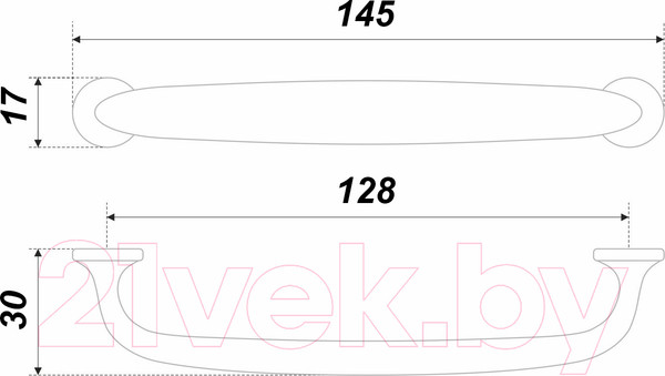 Изображение товара Ручка для мебели Boyard Olsen RS463BL.4/128