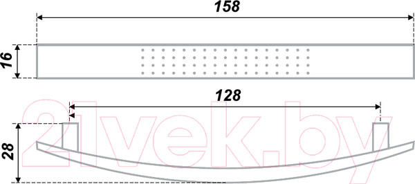 Изображение товара Ручка для мебели Boyard S80240/128 / RS802CP.4/128