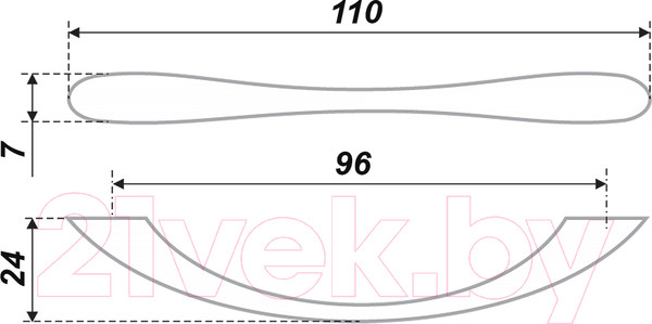 Изображение товара Ручка для мебели Boyard RS828SC.3/96