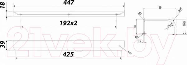 Изображение товара Ручка для мебели Boyard Al Monte RT110SC.1/000/450
