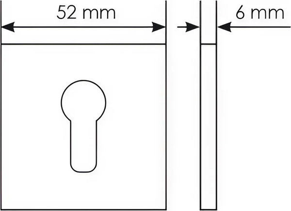 Изображение товара Накладка на цилиндр Morelli MH-KH-S6 SC (матовый хром)