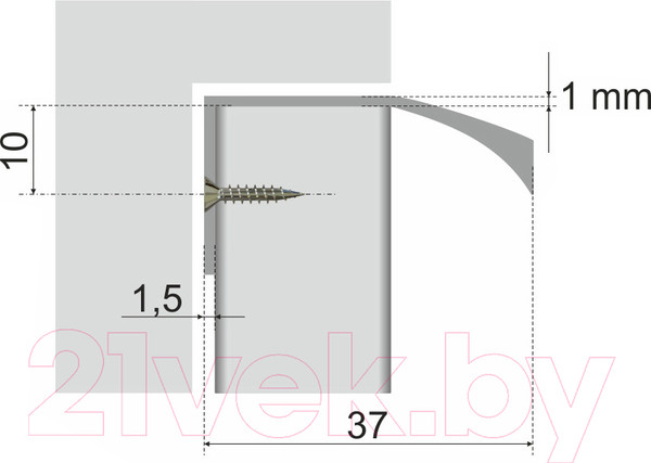 Изображение товара Ручка для мебели Boyard Delta RT004CP.1/32