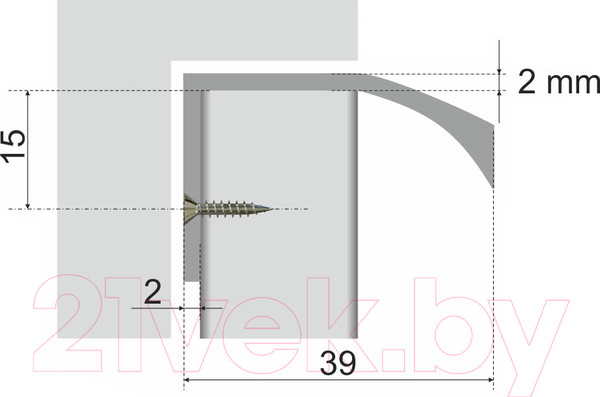 Изображение товара Ручка для мебели Boyard Delta RT005CP.1/128