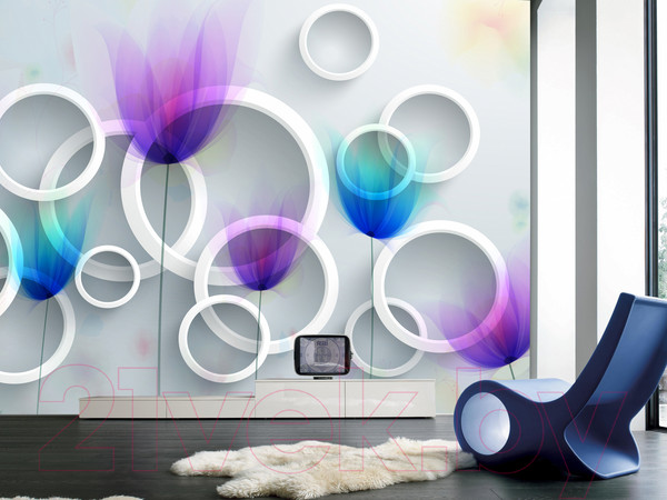 Изображение товара Фотообои листовые Citydecor Абстракция с кругами 2 (400x254)