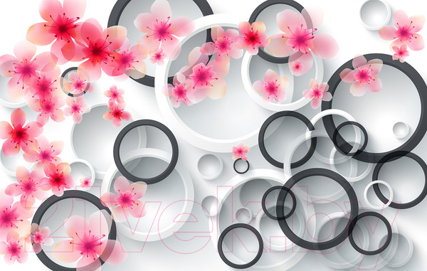 Изображение товара Фотообои листовые Citydecor Абстракция с кругами 3 (400x254)