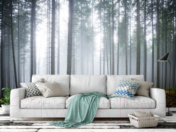 Изображение товара Фотообои листовые Citydecor Лес в тумане 2 (400x254)