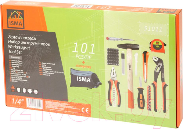 Изображение товара Универсальный набор инструментов ISMA 51011(48171)