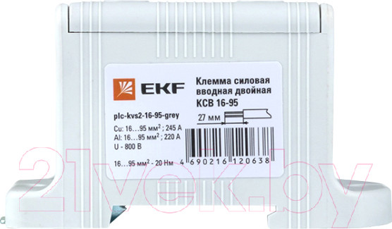 Изображение товара Клемма EKF PROxima PLC-KVS2-16-95-Grey