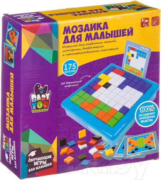 Изображение товара Развивающая игра Bondibon Мозаика для малышей Пиксельная / ВВ4122