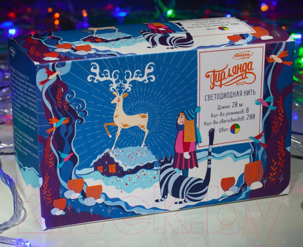 Изображение товара Светодиодная гирлянда Luazon Нить 3556803 (20м, мульти)