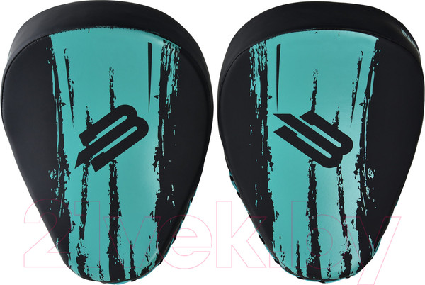 Изображение товара Боксерские лапы BoyBo Stain / Флекс (черный/голубой)