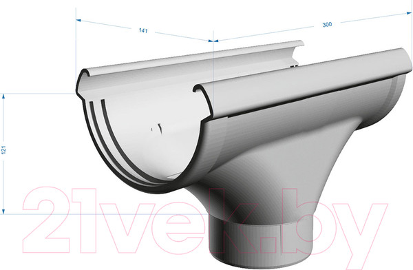 Изображение товара Воронка водосточная Docke Lux (пломбир)
