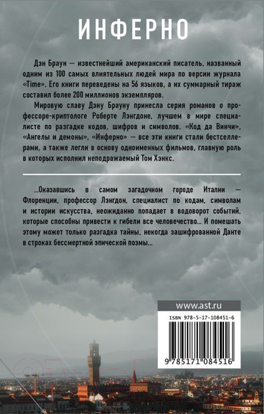 Изображение товара Книга АСТ Инферно (Браун Д.)