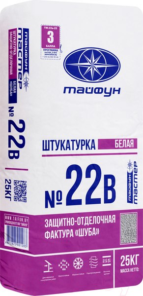 Изображение товара Штукатурка декоративная Тайфун Мастер №22В фактура шуба (25кг)