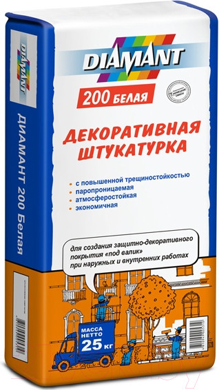 Изображение товара Штукатурка выравнивающая Diamant 200 (25кг, белый)