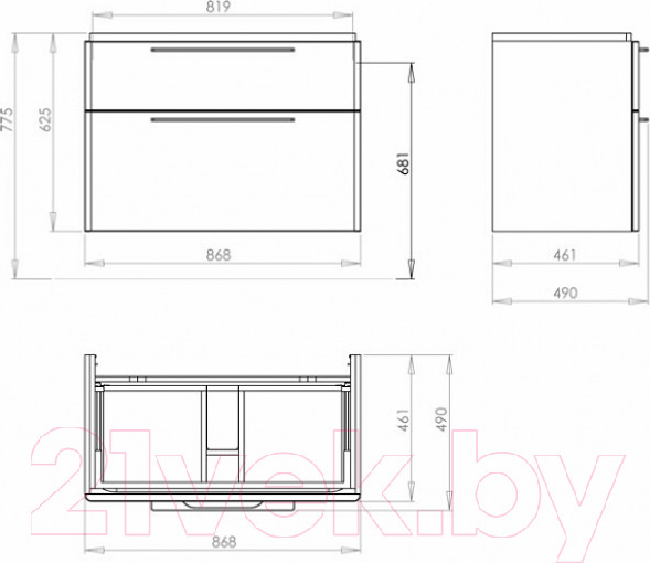 Изображение товара Тумба под умывальник Kolo Traffic 90 / 89437000