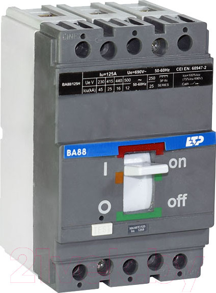 Изображение товара Выключатель автоматический ETP ВА 88 3ф 160 S160А
