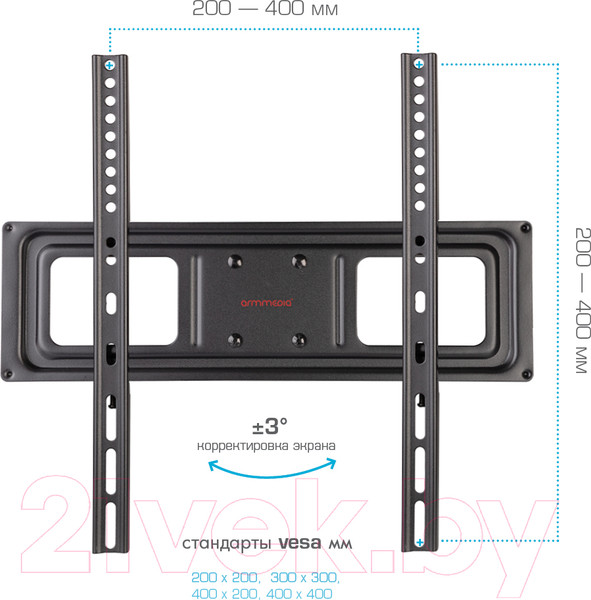 Изображение товара Кронштейн для телевизора ARM Media LCD-415 (черный)