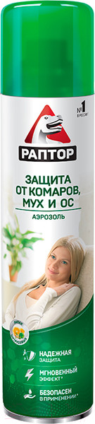 Изображение товара Аэрозоль от насекомых Раптор От летающих насекомых / A1643 (275мл)