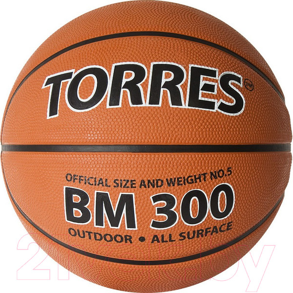 Изображение товара Баскетбольный мяч Torres BM300 / B02015 (размер 5)
