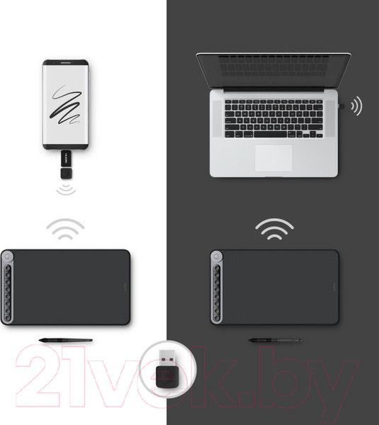 Изображение товара Графический планшет Huion Inspiroy Dial Q620M