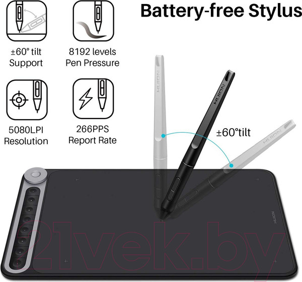 Изображение товара Графический планшет Huion Inspiroy Dial Q620M