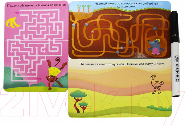 Изображение товара Развивающие карточки Робинс Дорисуй, найди, раскрась