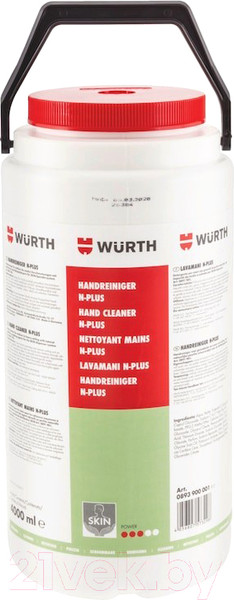 Изображение товара Очиститель для рук Wurth 0893900001 (4л)