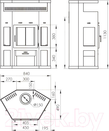 Изображение товара Печь-камин Мета-бел Енисей АОТ 11.0