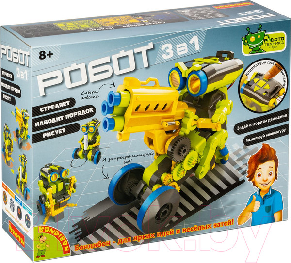Изображение товара Научная игра Bondibon Французские опыты. Робот 3 в 1 / ВВ4584