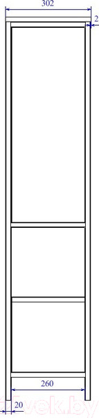 Изображение товара Шкаф-полупенал для ванной Cersanit Botanique 30 / 63016