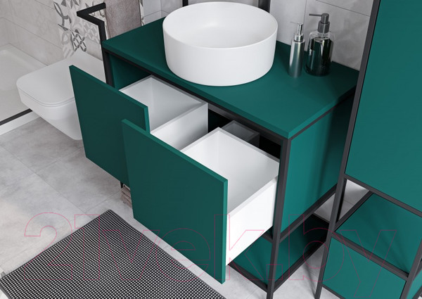 Изображение товара Шкаф-полупенал для ванной Cersanit Botanique 30 / 63016