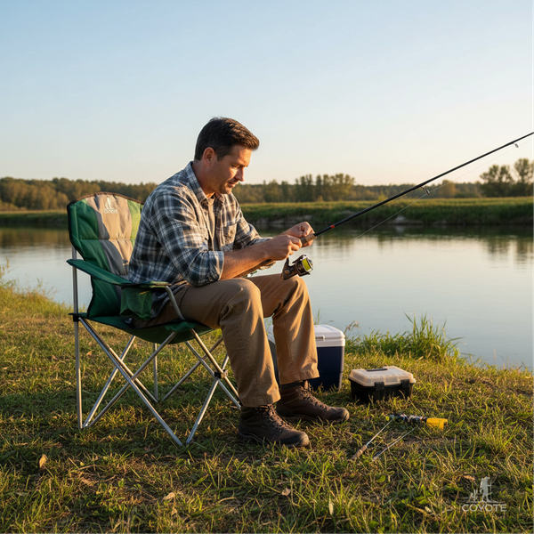 Изображение товара Кресло складное Coyote HKC-1003B (зеленый/черный)