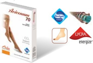 Изображение товара Гольфы компрессионные Aries Avicenum 70 с закрытым носком / 9999 (р.42-44)