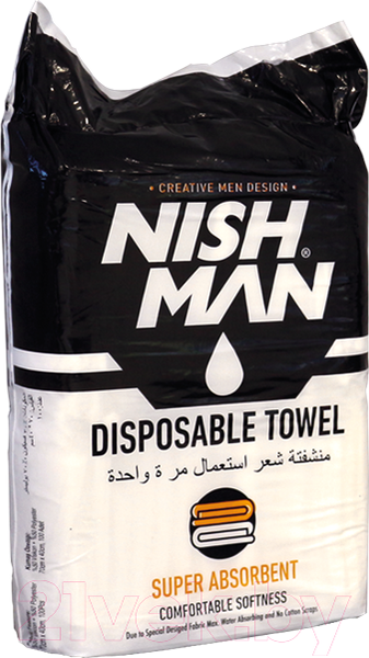 Изображение товара Полотенца одноразовые для парикмахерской NishMan Disposable Towel (100шт)