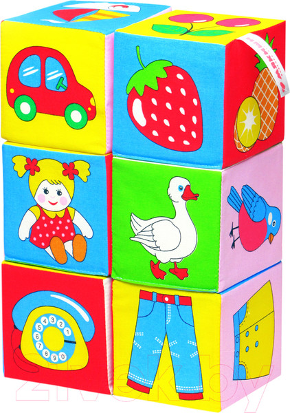 Изображение товара Развивающая игрушка Мякиши Кубики Предметы / 001