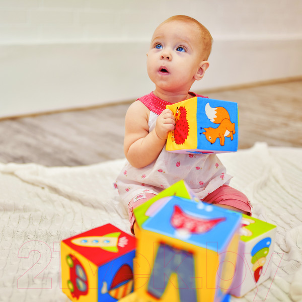 Изображение товара Развивающая игрушка Мякиши Кубики Предметы / 001