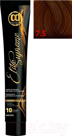 Изображение товара Крем-краска для волос Constant Delight Elite Supreme 7/5 (100мл, блонд золотистый)