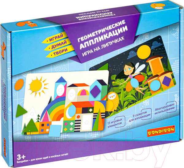 Изображение товара Развивающая игра Bondibon Геометрические аппликации / ВВ4553