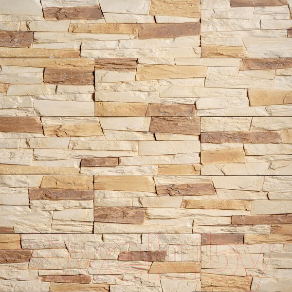 Изображение товара Декоративный камень гипсовый Stone Mill Сланец Каспровый ПГД-1-Л 2501 (слоновая кость)