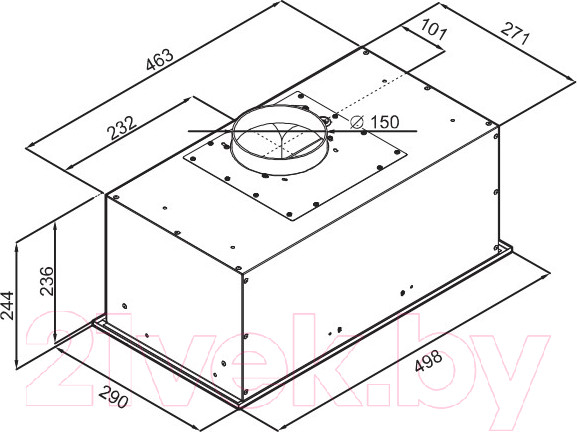 Изображение товара Вытяжка скрытая Maunfeld Crosby Power 50 (белый)
